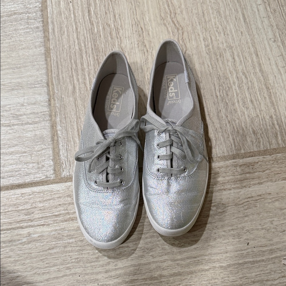 Keds Women's Shimmering Silver Sneakers